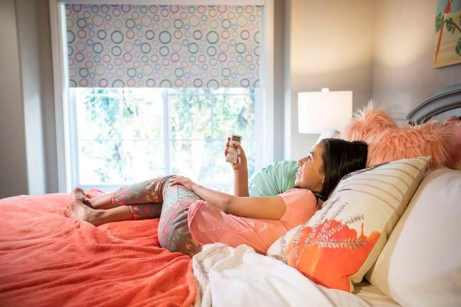 graphic shades in kids bedroom