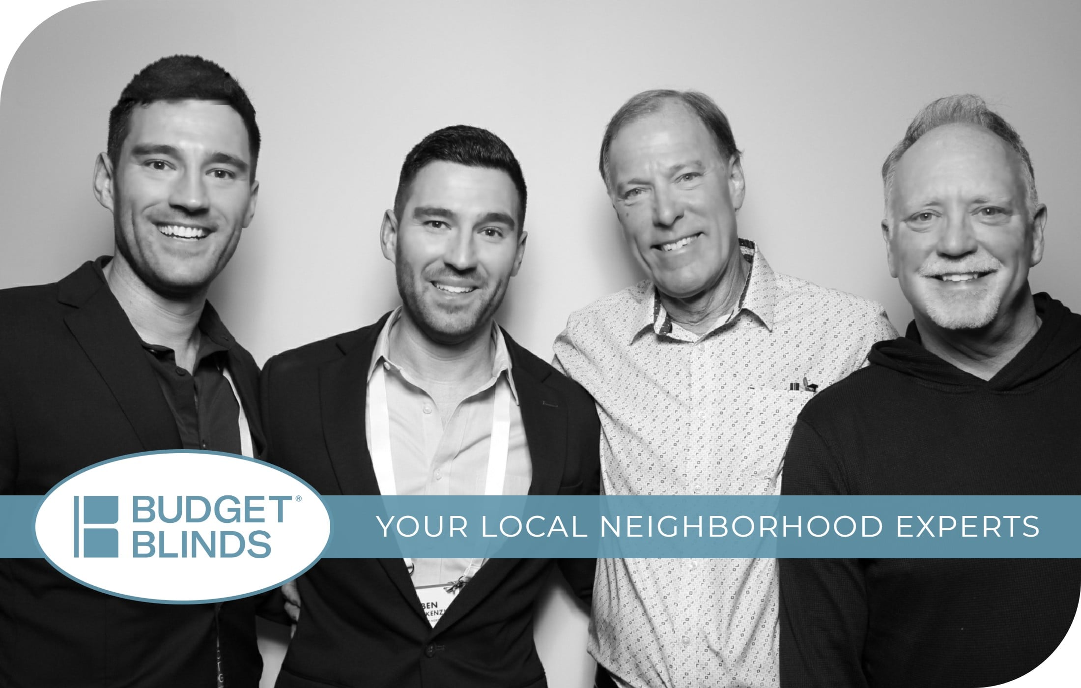 Your Local Neighborhood Experts: the four owners of Budget Blinds of Ames