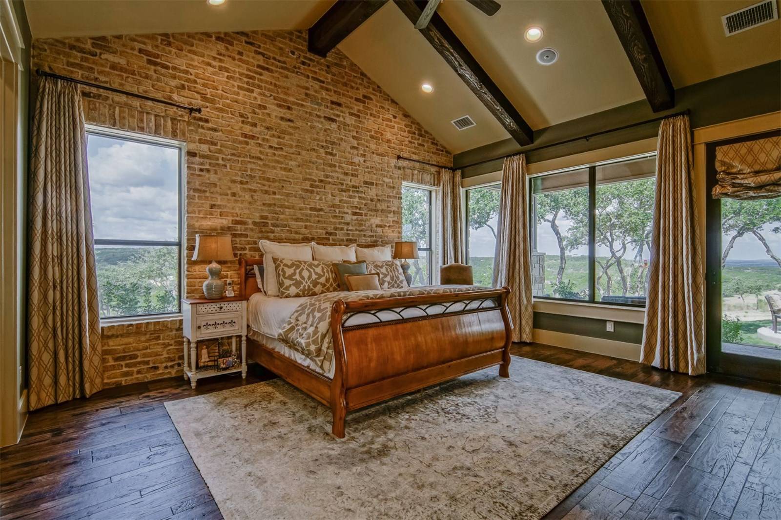 Custom draperies and roman shade in Dripping Springs, TX Custom draperies blackout roman shade