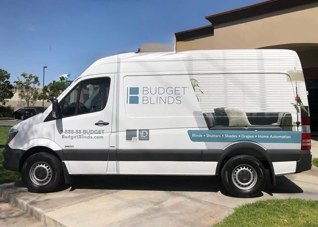 budget blinds installer van