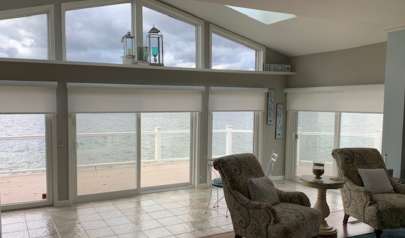 Lake Home Window Treatments; Light, Privacy & Comfort Control