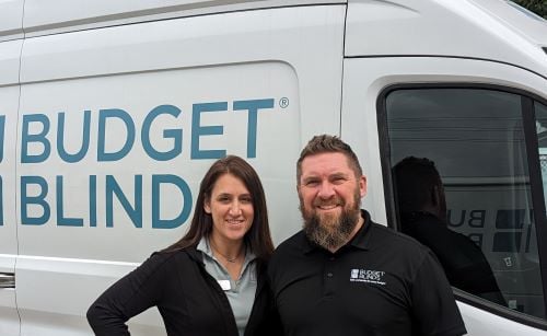 budget blinds installer van