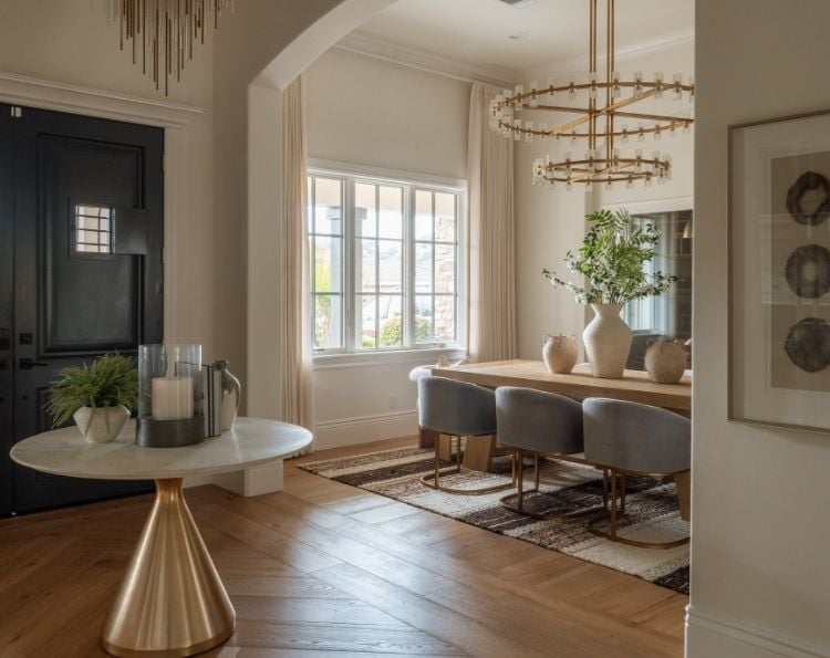 Can Custom Drapery Make a Dining Room Feel Softer and More Inviting?