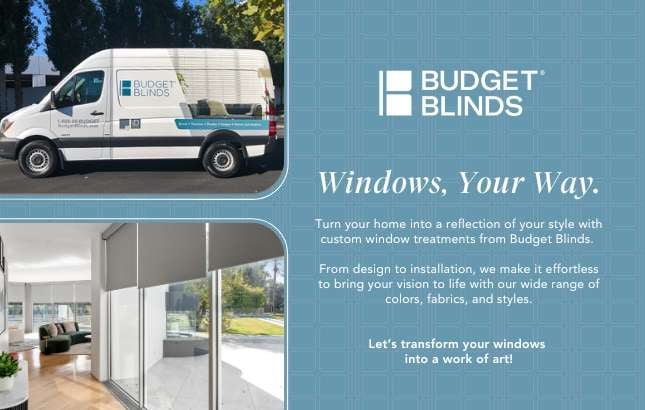 budget blinds install van