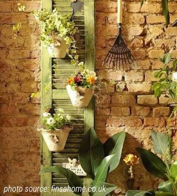 Fun DIY Things To Do With Old Window Treatments Shutters to Planters