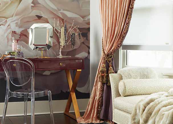 Create Drama, Function and Beauty With Luxuriously Draped Fabric Corner Drapes