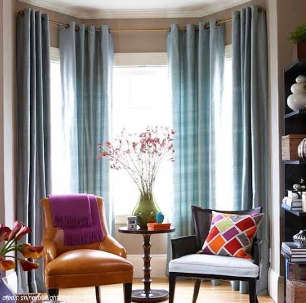Draperies For The Challenging Shaped Windows Bay Windows(1)
