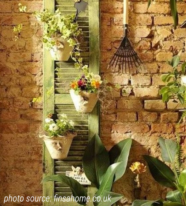 Fun DIY Things To Do With Old Window Treatments Shutters to Planters