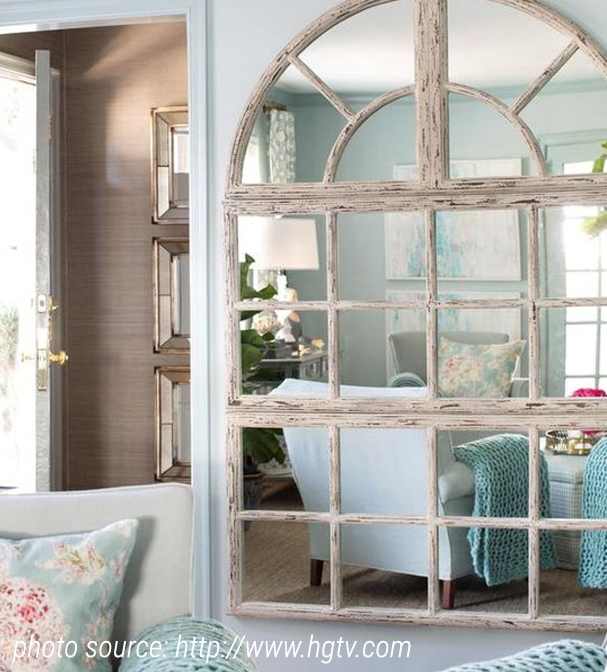 Fun DIY Things To Do With Old Window Treatments Window Frame Mirror