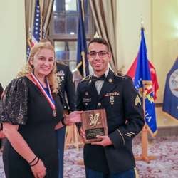 Nestor getting award