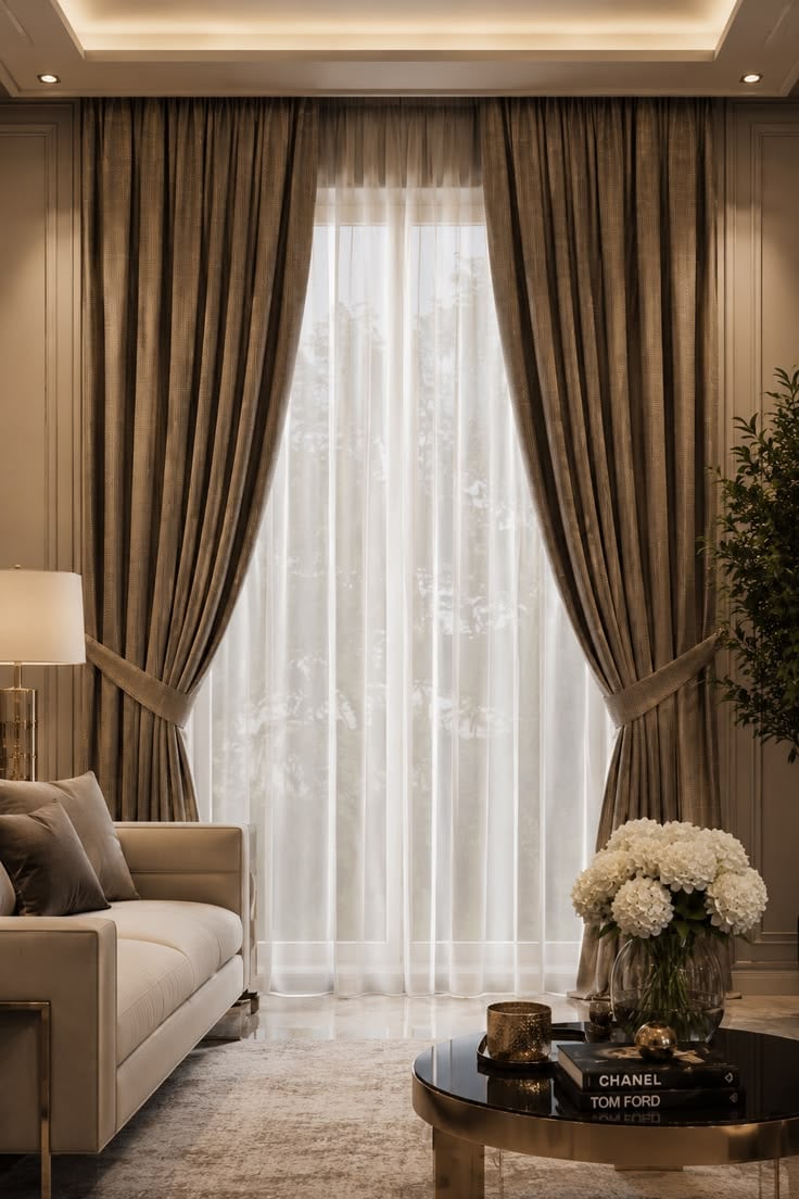 Should Drapes in San Clemente Hang From the Ceiling or Just About the Window?
