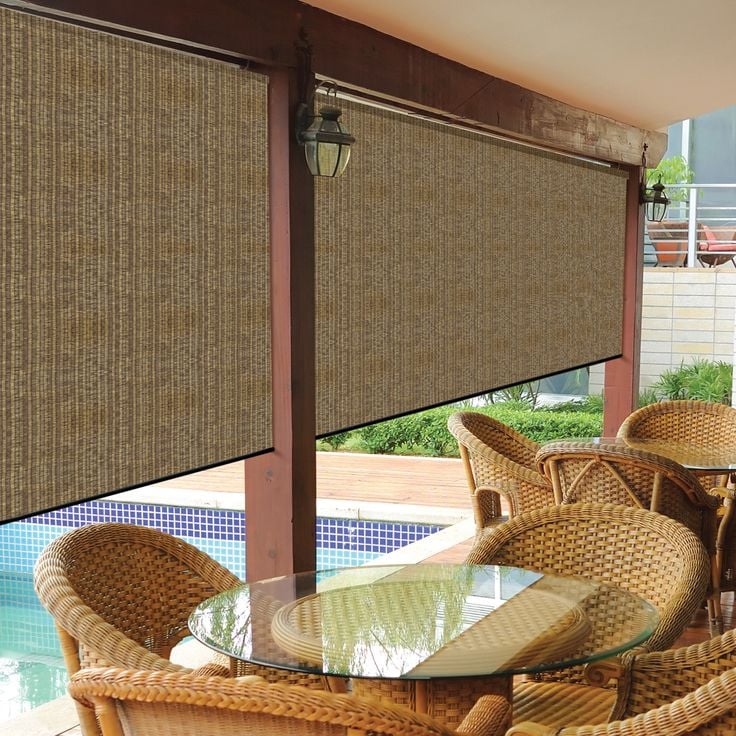 Outdoor Roller Shades in San Clemente Can Be Used in the Winter with Care