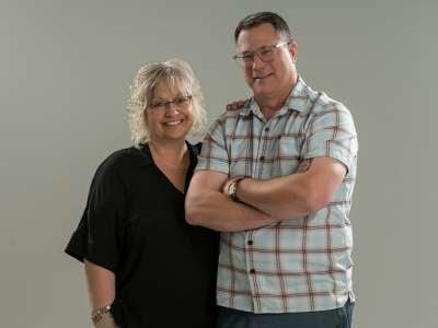 meet the team- sue and gord showroom