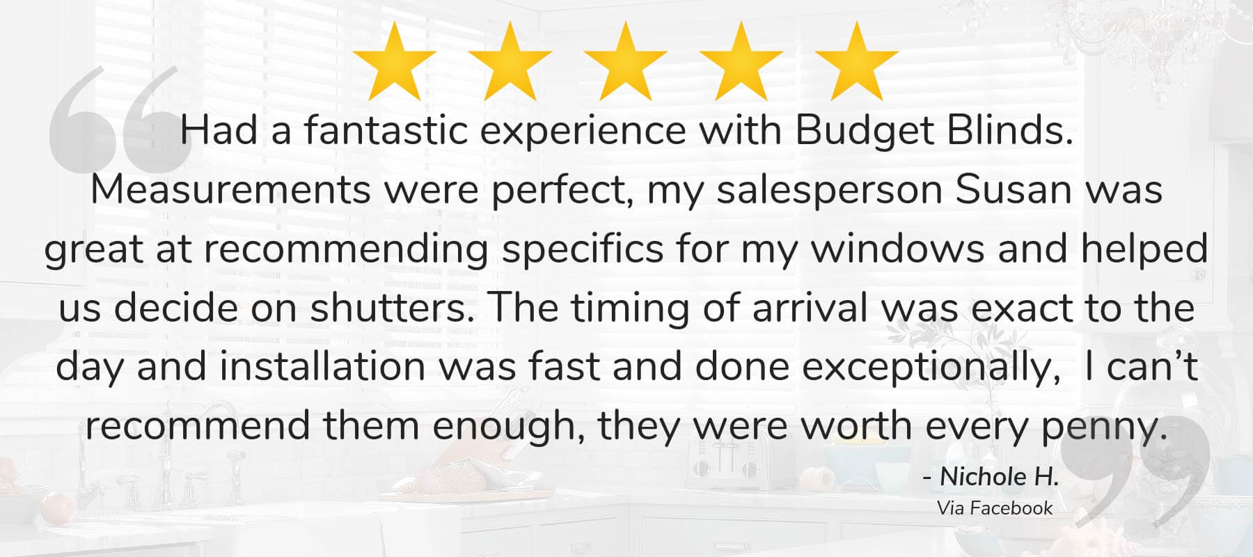 Budget Blinds Review facebook