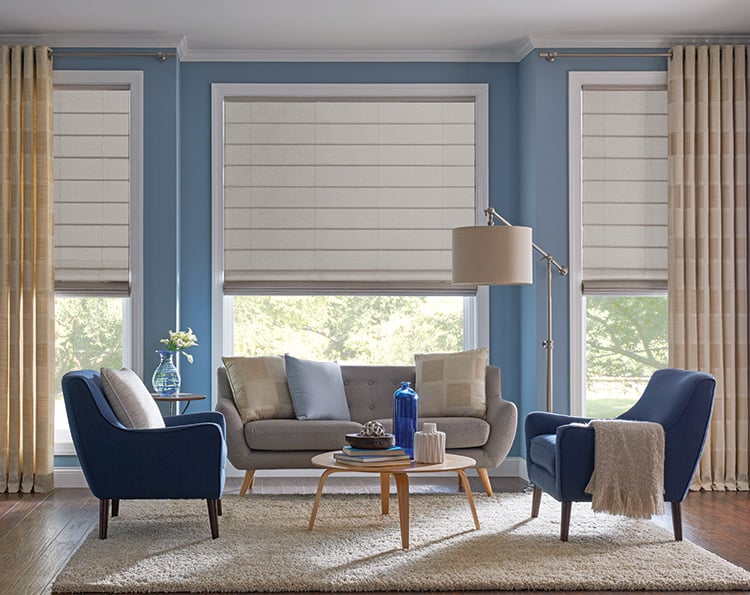 large living room shades