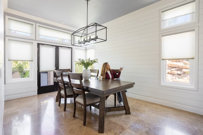 Cellular Shades Dining Room Talent with Remote Enlightened Style (1)