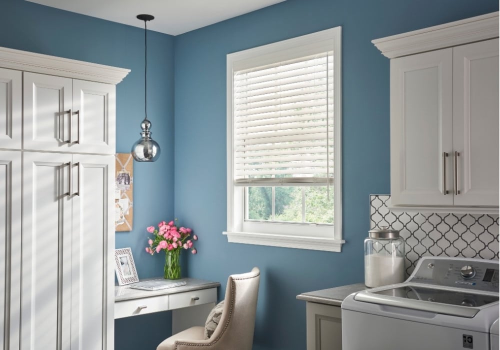 Blinds in Laundry Room
