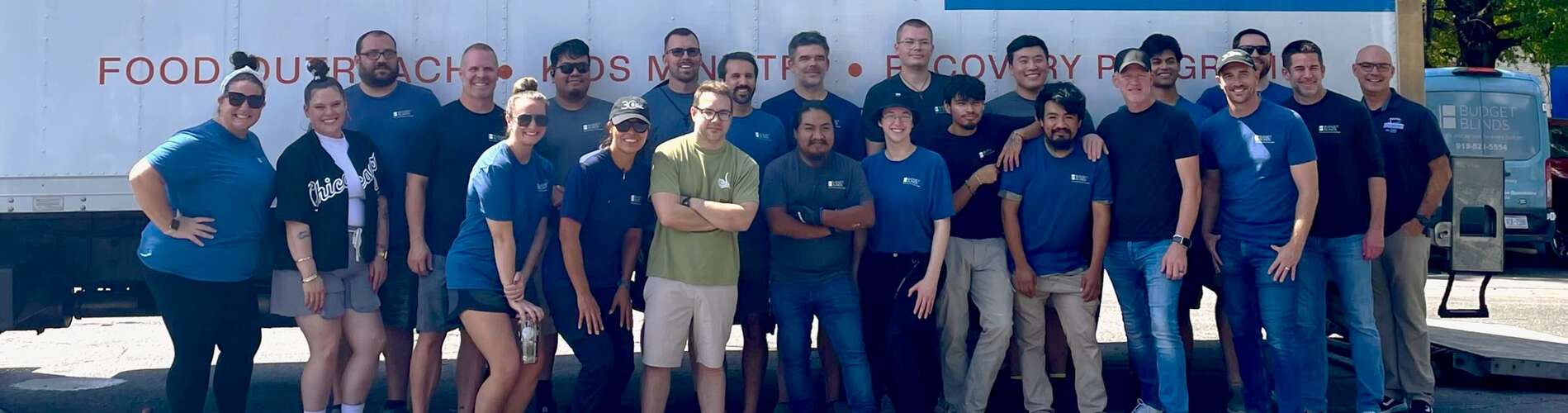 budget blinds of raleigh volunteering at dream center