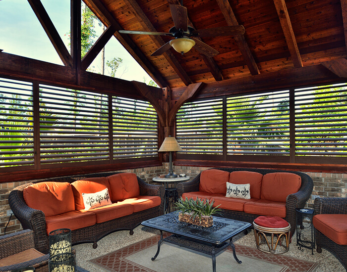 aluminum shutters room view