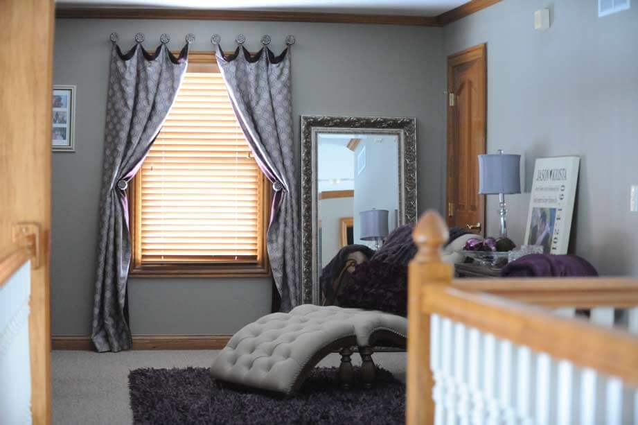 bedroom wood blinds