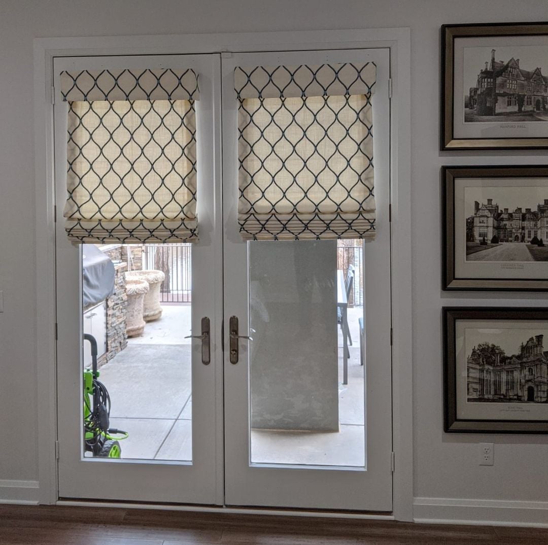 Roman Shades French Doors