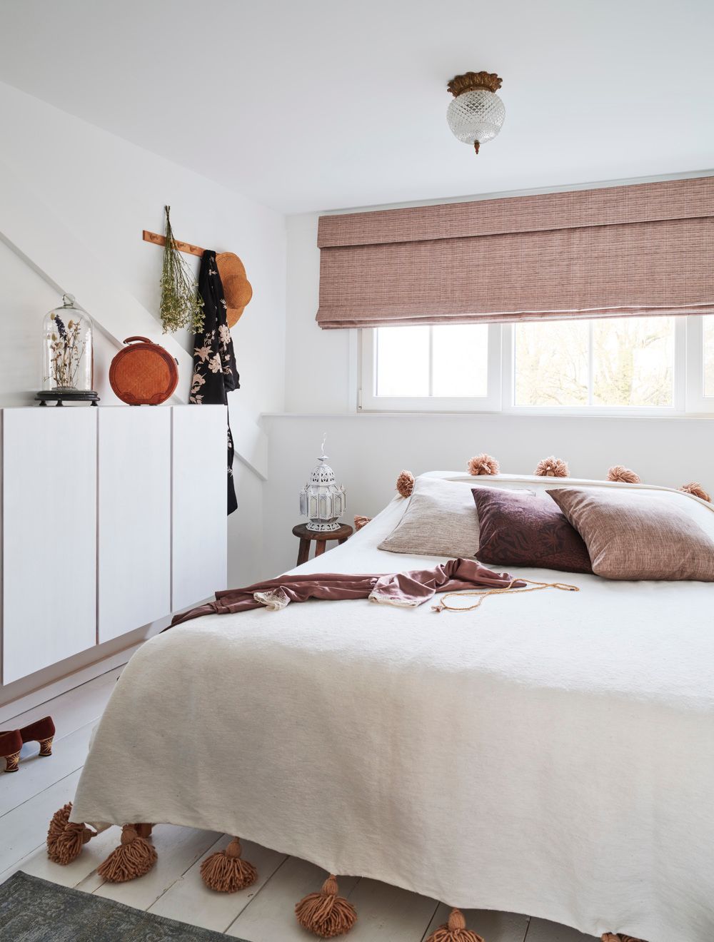 Roman Shade in Bedroom