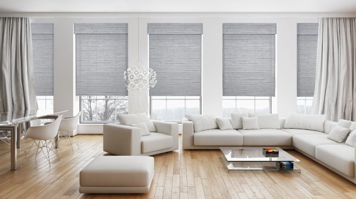 Woven Shades Living Room Inspired Shades