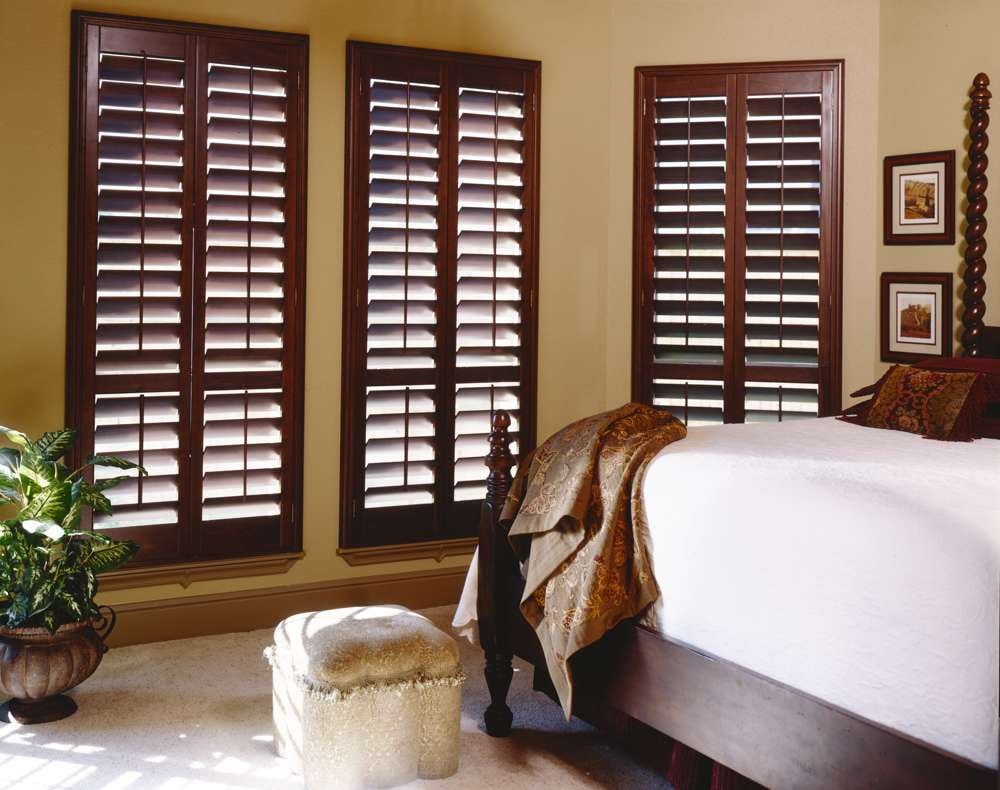 Plantation Shutters in Bedroom 