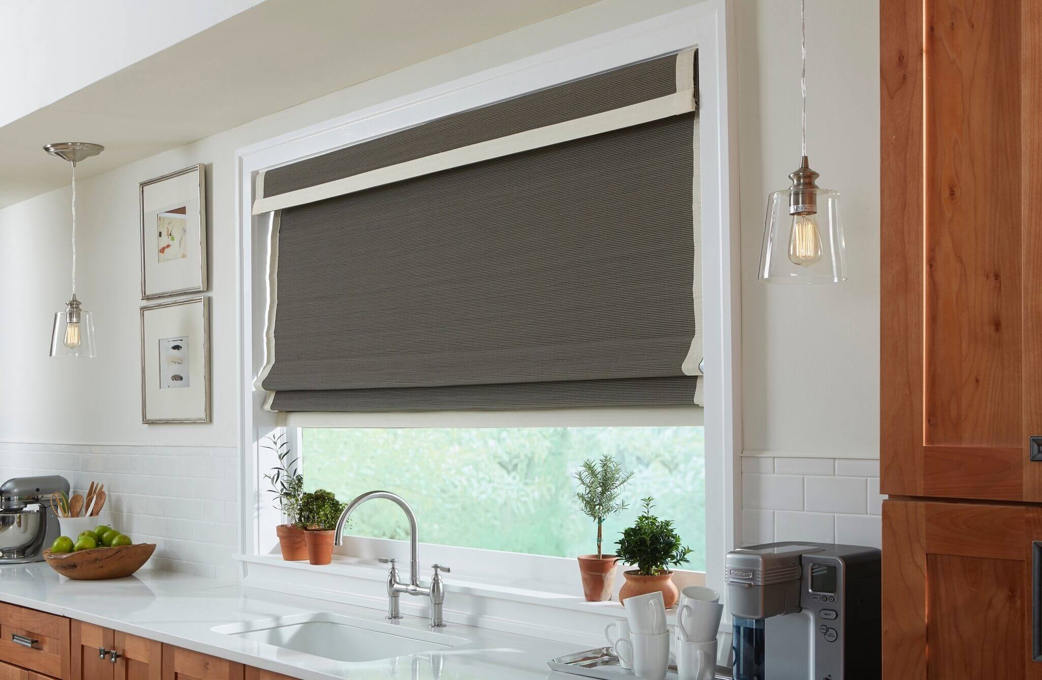 kitchen blackout roman shades