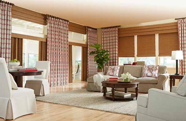 Custom Window Treatment Highlight _ Bamboo Shades CURTAINS