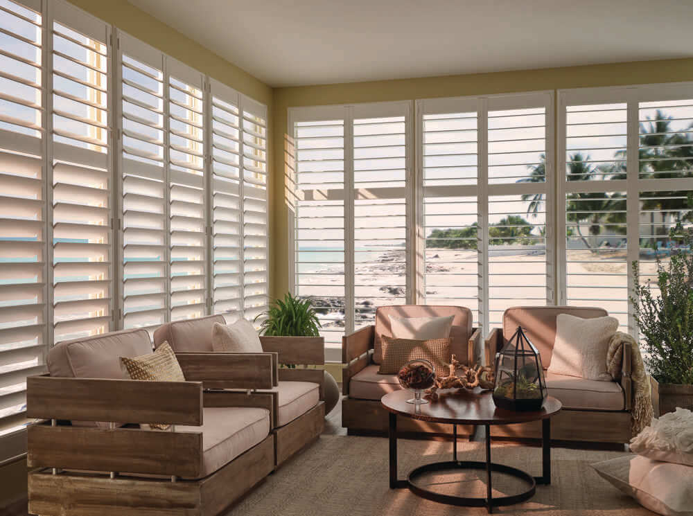 Polyresin Shutters in Sunroom