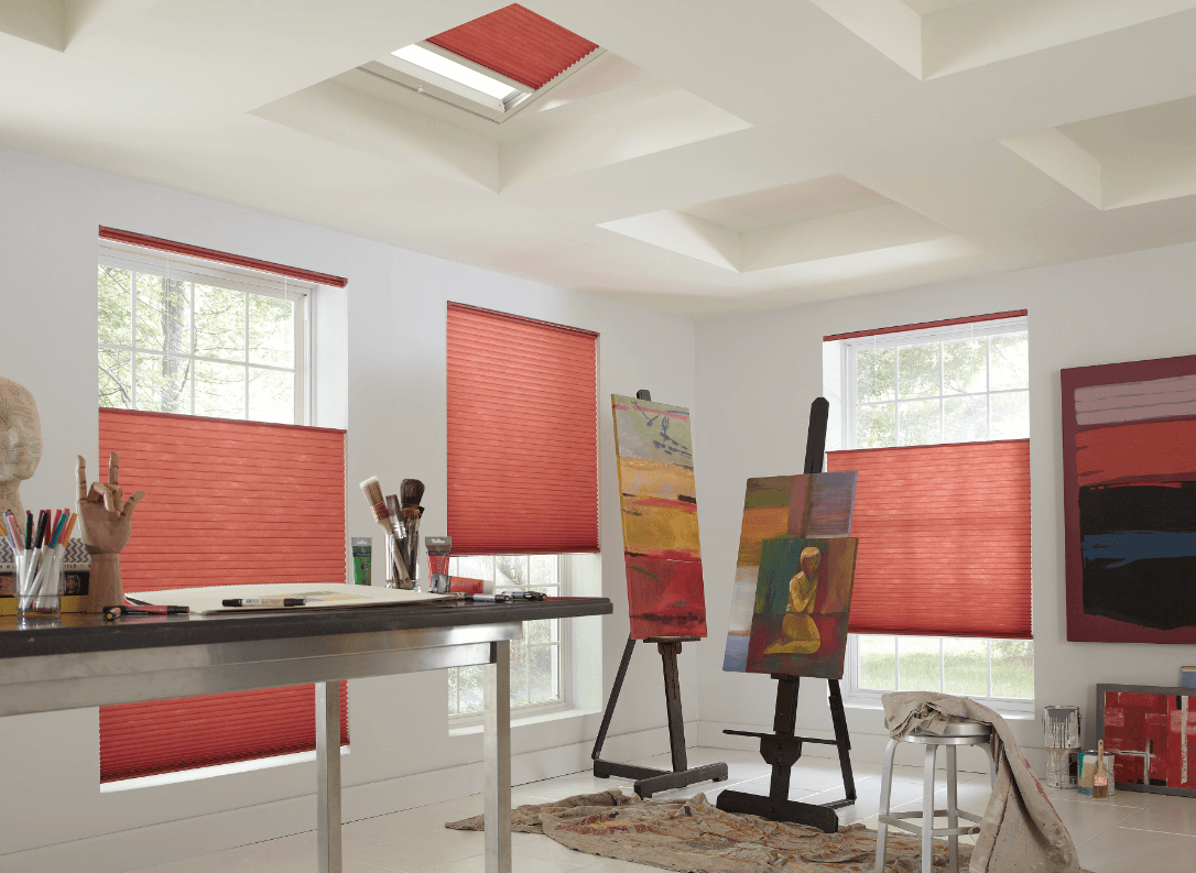 red skylight shades