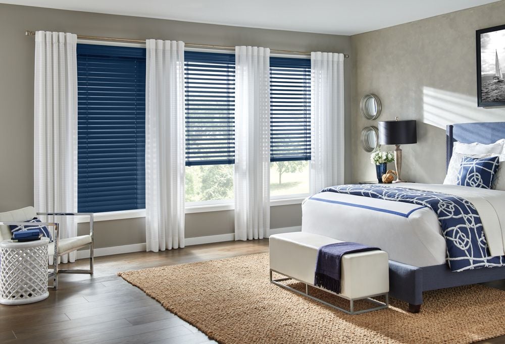 Wood Blinds in Bedroom