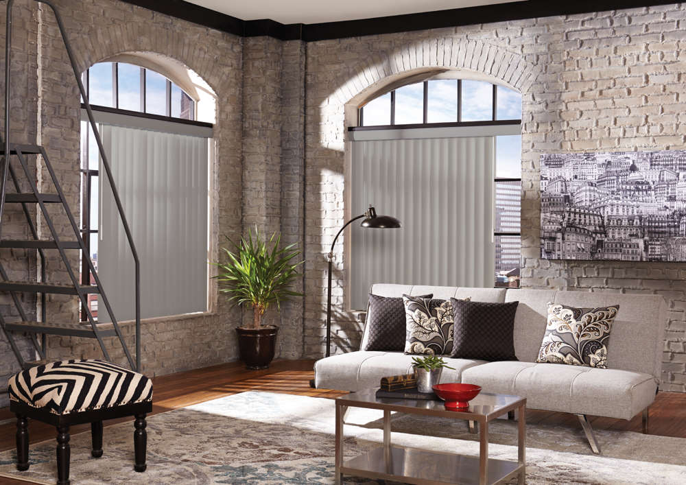 Vertical Blinds in Living Room