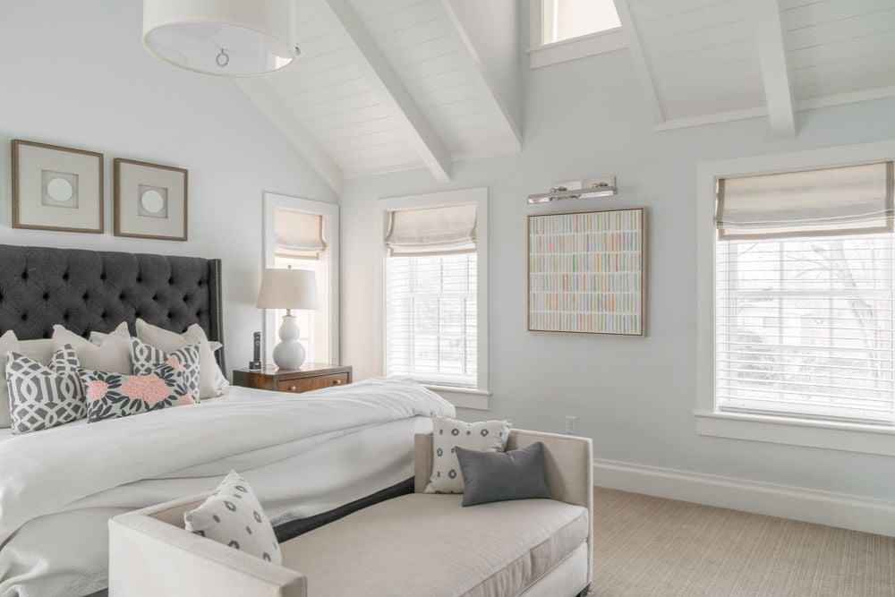 Motorized Blinds in Bedroom