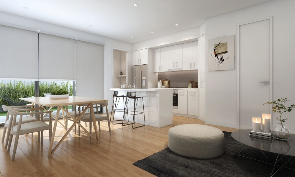 Roller Shades in Kitchen