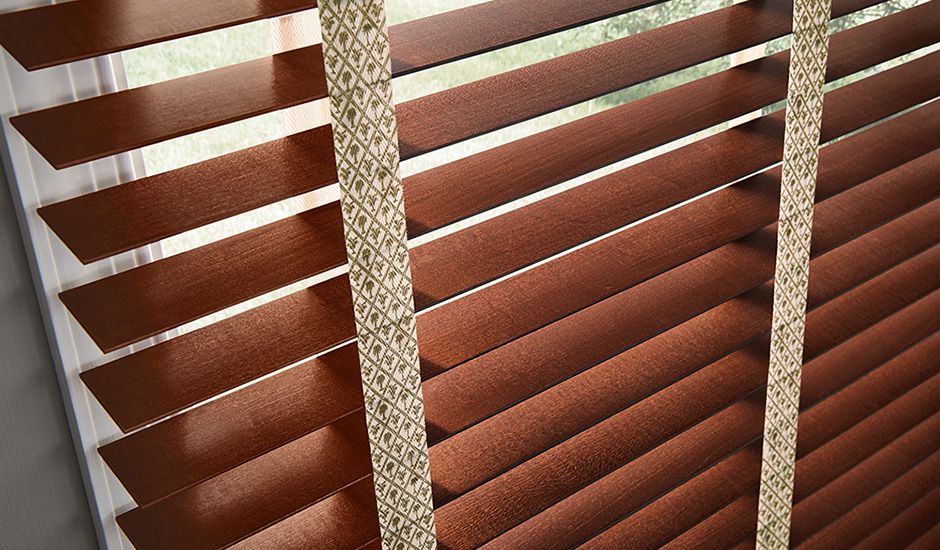 clean wooden blinds