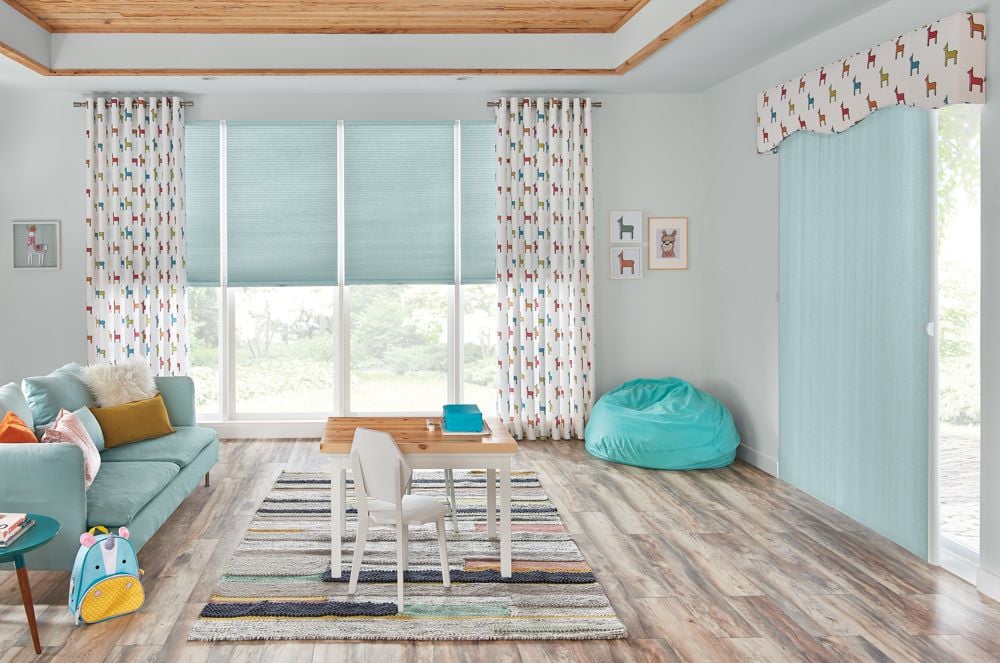 Cellular Shades in Living Room