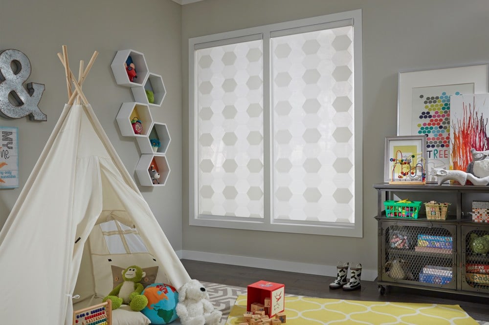 Roller Shades in Playroom