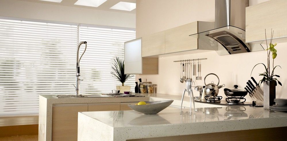 Fabric Blinds in Kitchen