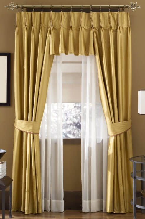 layered drapery panels
