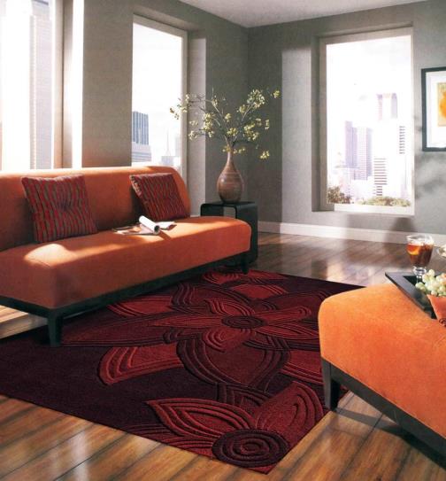 red design rug decor idea