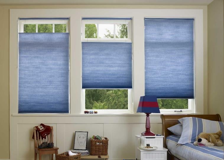 blue cellular shades