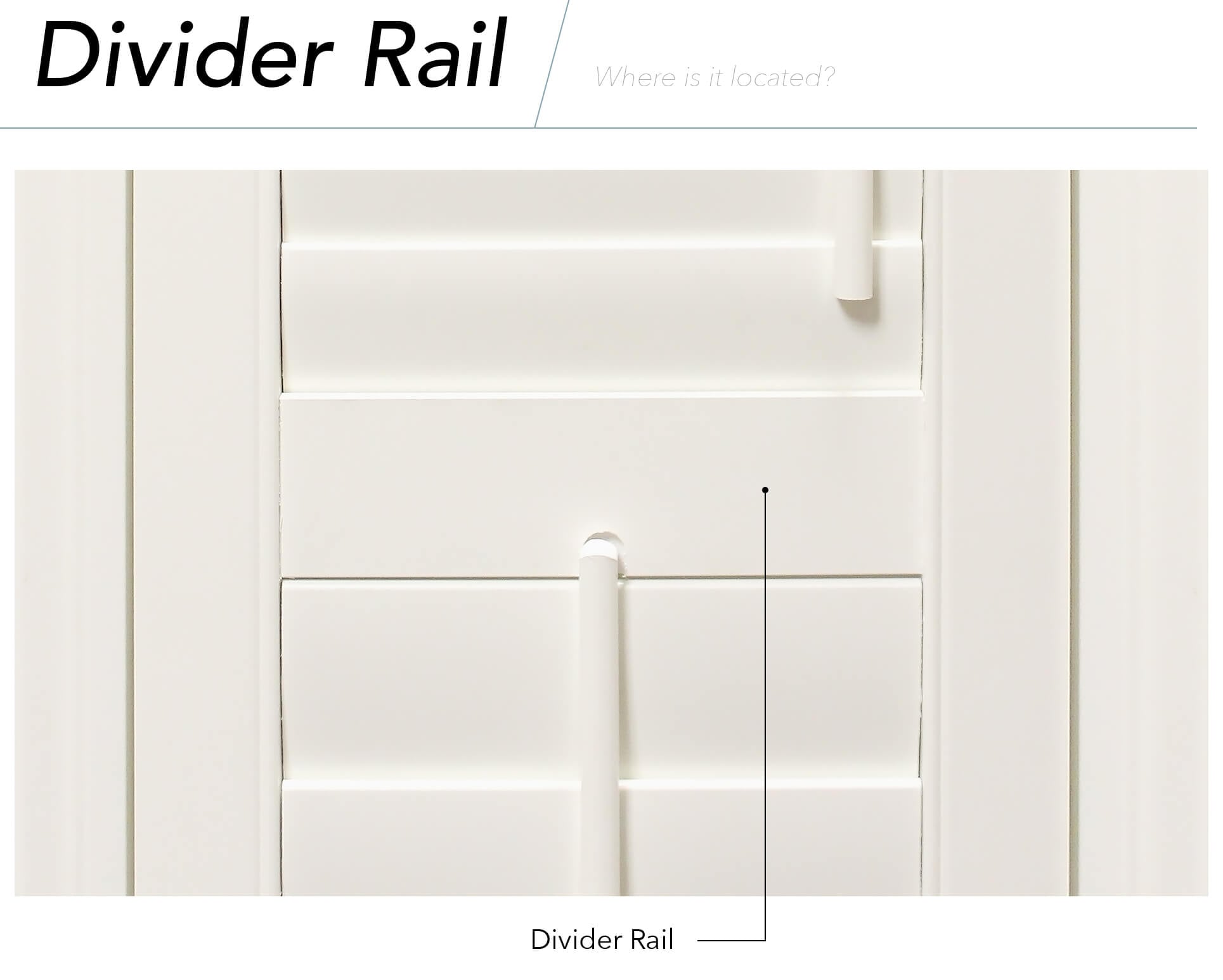 divider for shutters