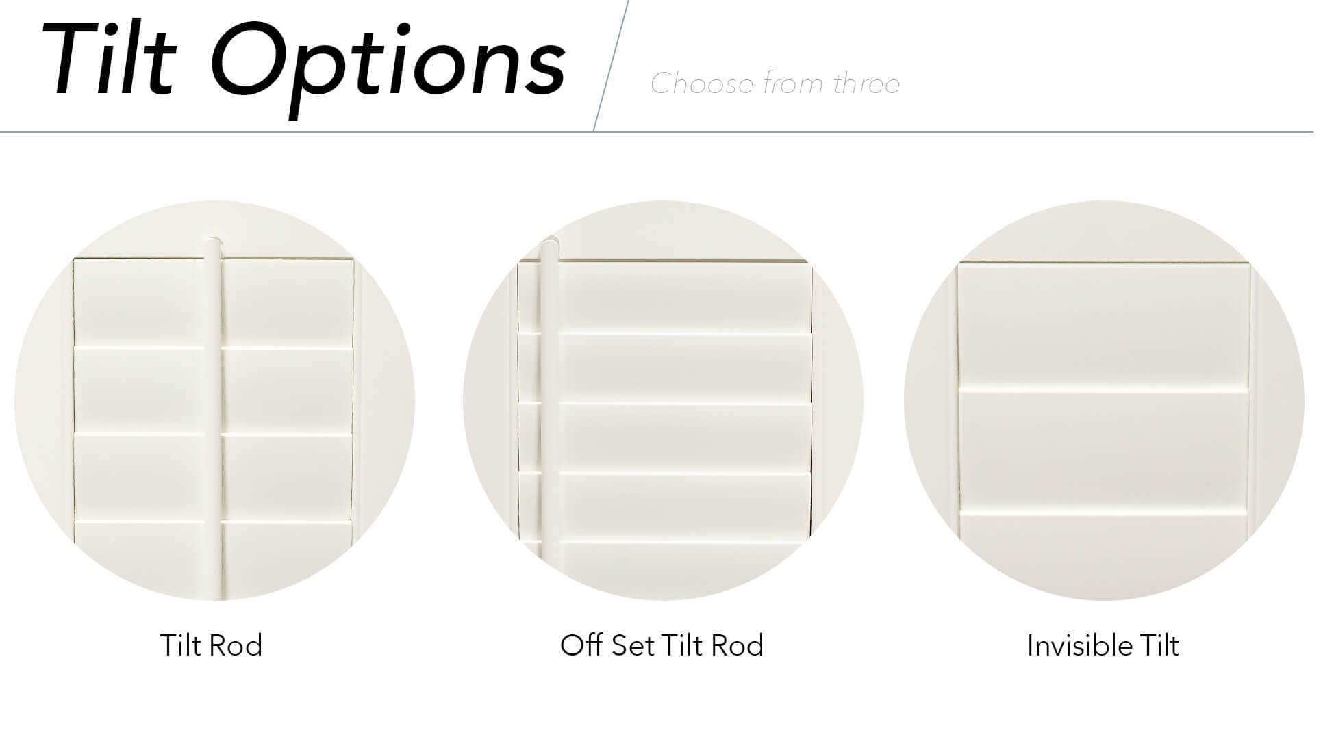 shutter tilt options