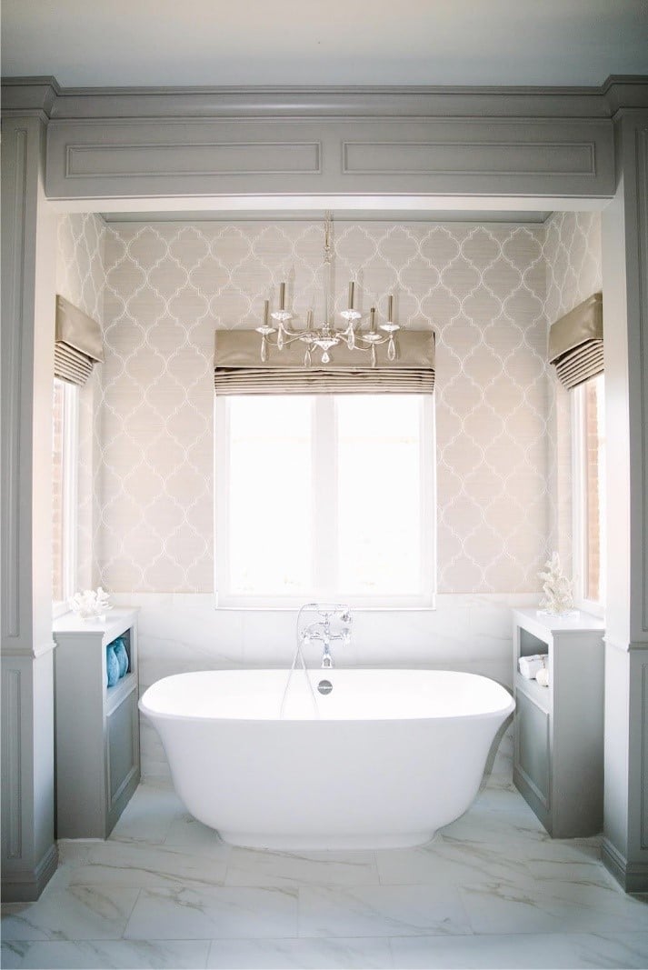 bathroom roman shades