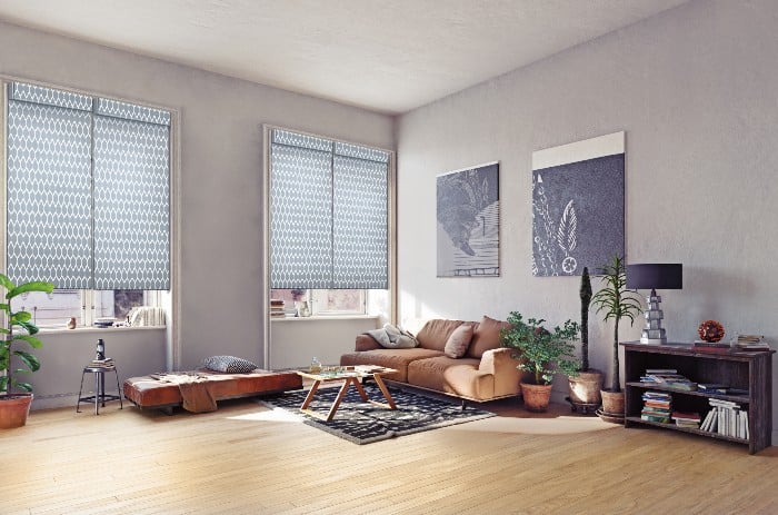 Graphic Roller Shade Living Room Inspired Shades
