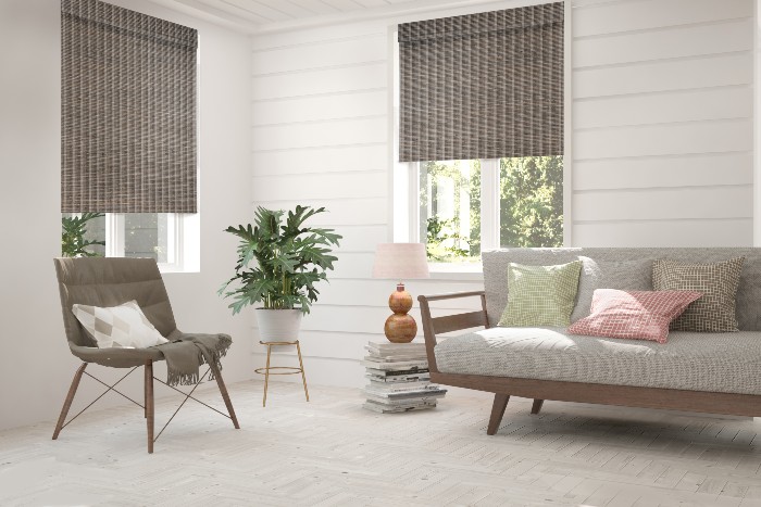 Woven Wood Shades Living Room Inspired Shades