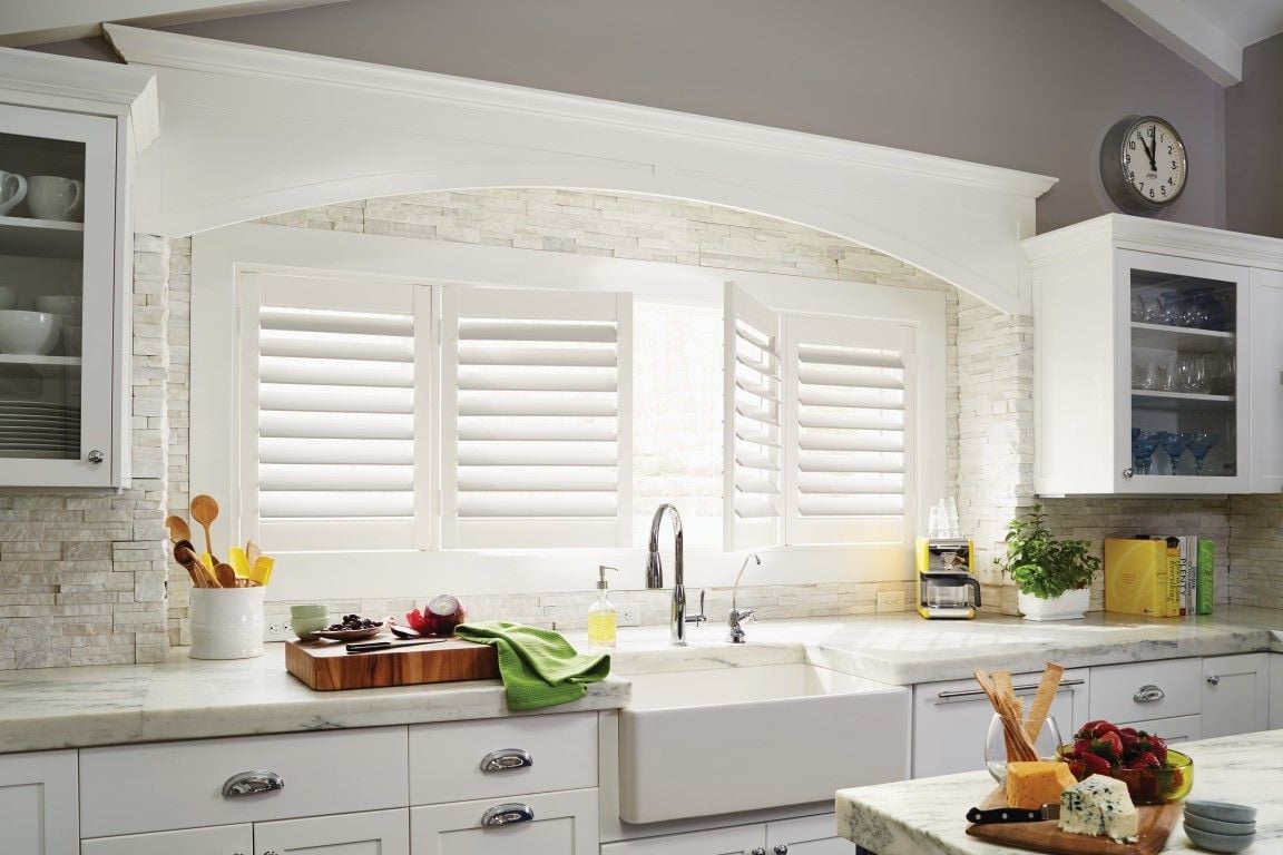 white kitchen shutters