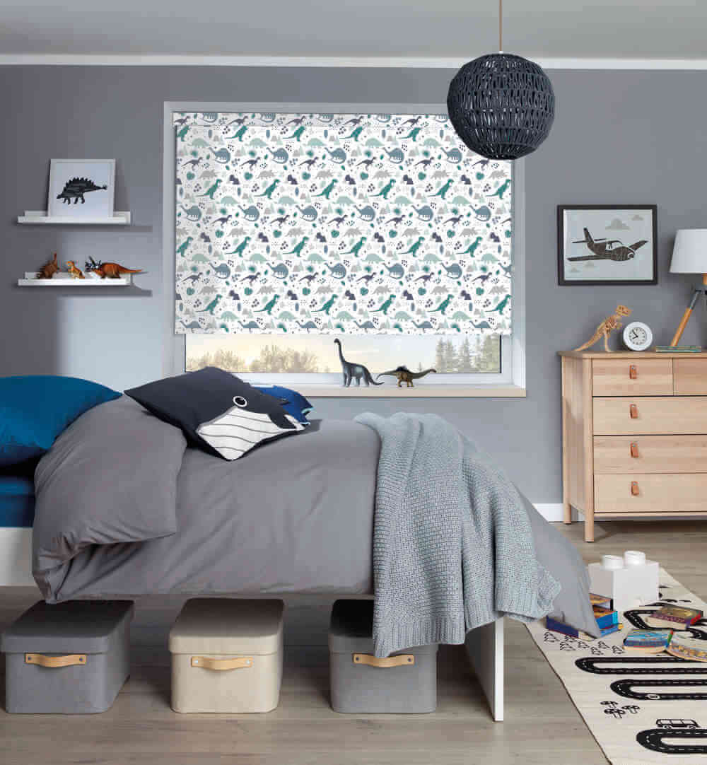 Roller Shades in Boys Bedroom